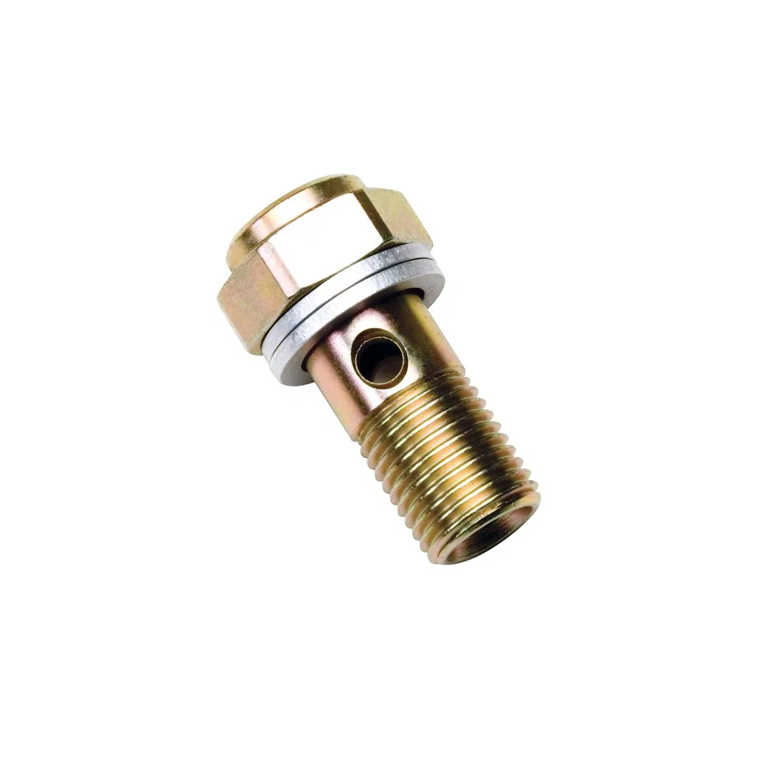 640700 – RUSSELL/EDEL Banjo Bolt, 12 Millimeter x 1.25 Thread Single 1/8 Inch Hole Aluminum With Crush Washers